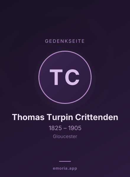 Gedenkportrait von Thomas Turpin Crittenden