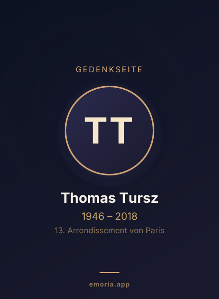 Gedenkportrait von Thomas Tursz