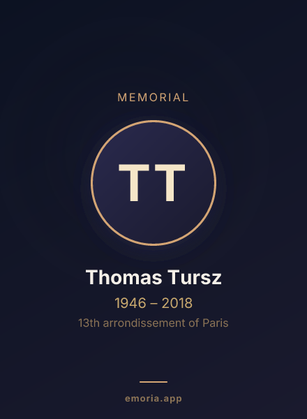 Memorial portrait of Thomas Tursz