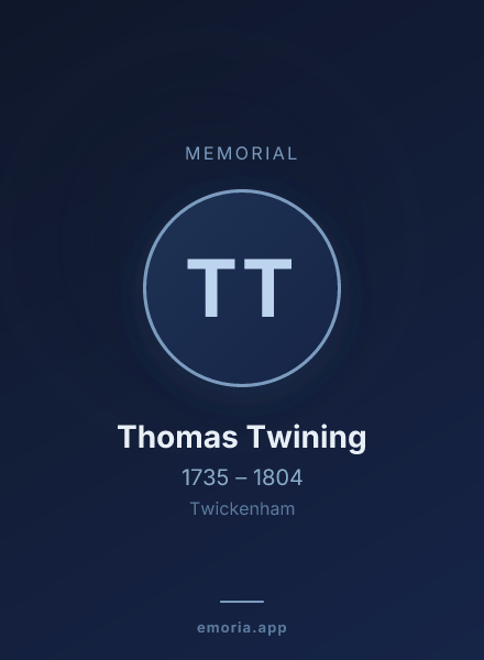 Memorial portrait of Thomas Twining