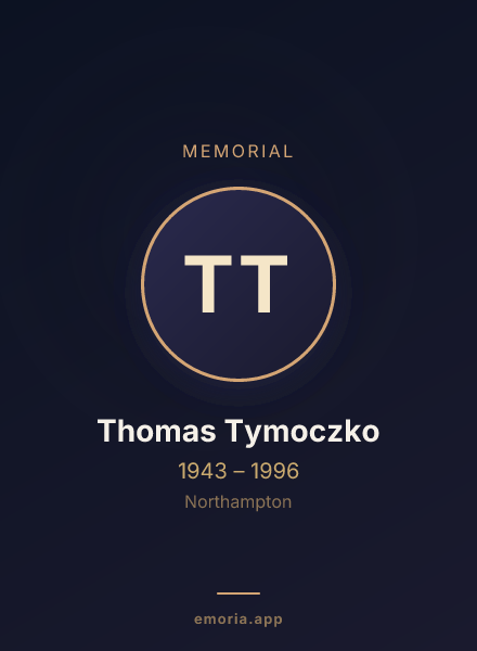 Memorial portrait of Thomas Tymoczko