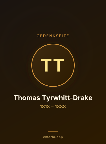 Gedenkportrait von Thomas Tyrwhitt-Drake