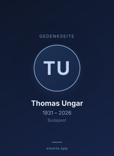Gedenkportrait von Thomas Ungar