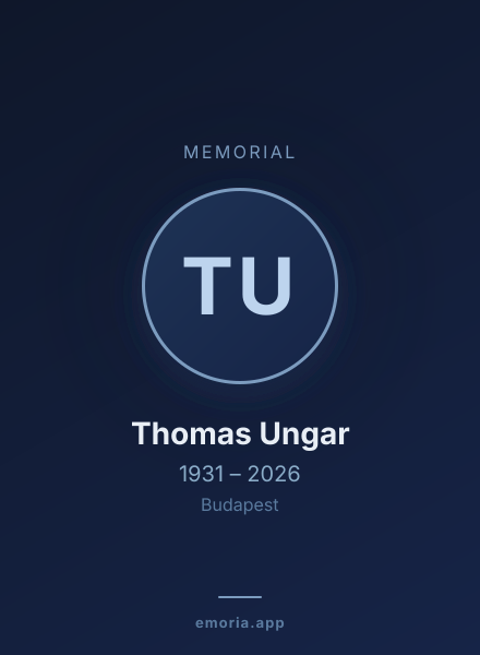 Memorial portrait of Thomas Ungar