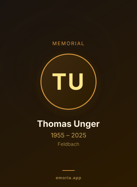 Memorial portrait of Thomas Unger