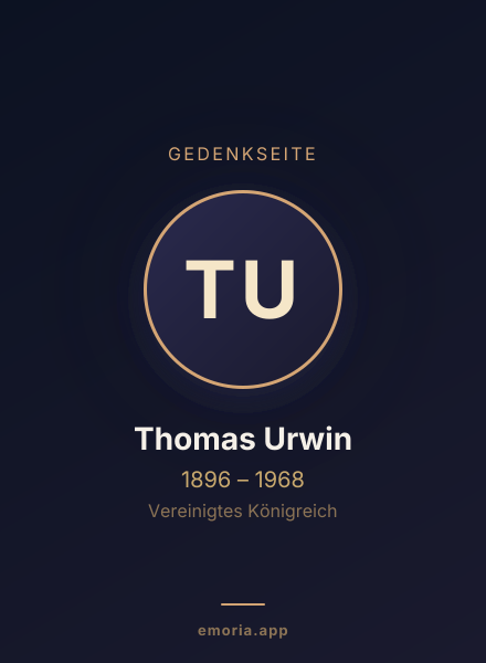 Gedenkportrait von Thomas Urwin