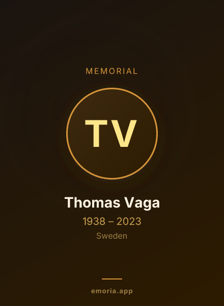 Memorial portrait of Thomas Vaga