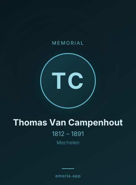 Memorial portrait of Thomas Van Campenhout