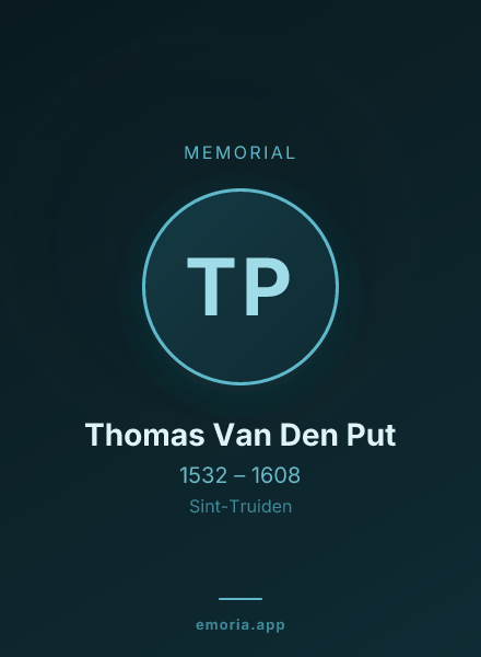 Memorial portrait of Thomas Van Den Put