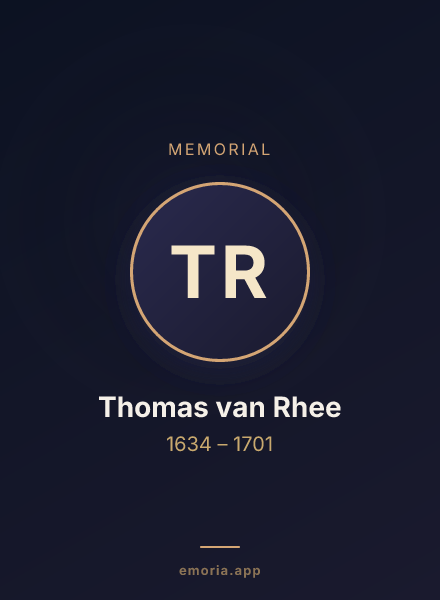 Memorial portrait of Thomas van Rhee