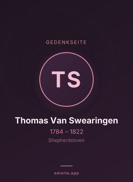 Gedenkportrait von Thomas Van Swearingen