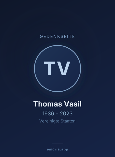 Gedenkportrait von Thomas Vasil