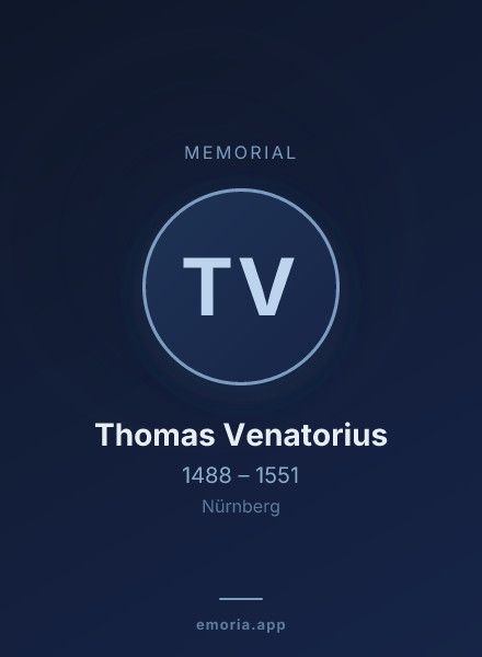 Memorial portrait of Thomas Venatorius