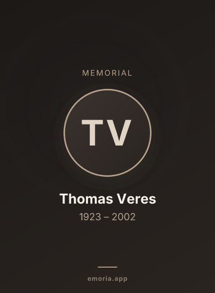 Memorial portrait of Thomas Veres