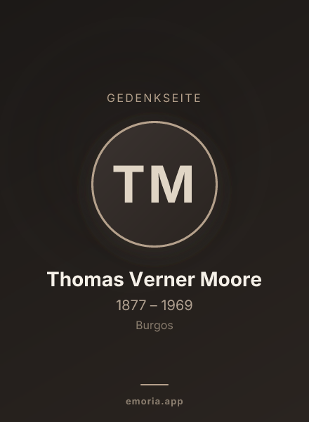 Gedenkportrait von Thomas Verner Moore