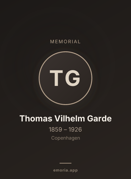 Memorial portrait of Thomas Vilhelm Garde