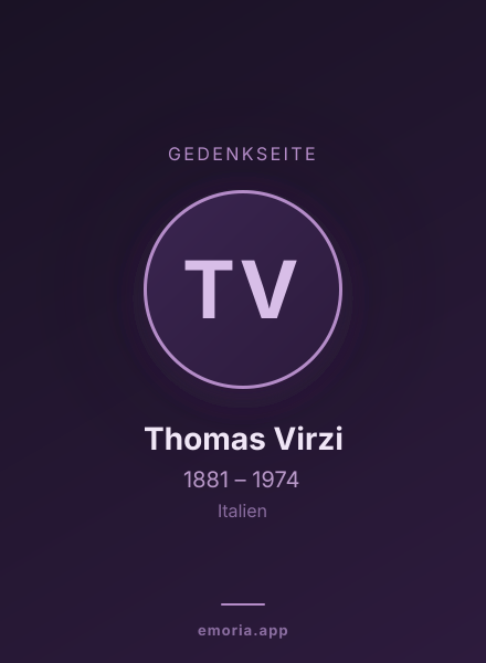 Gedenkportrait von Thomas Virzi