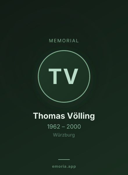 Memorial portrait of Thomas Völling