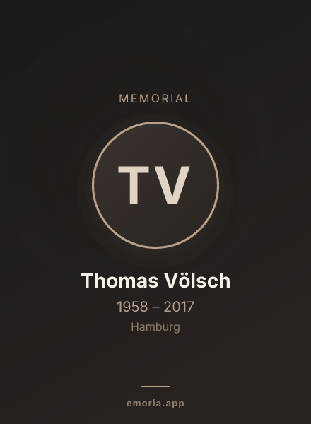 Memorial portrait of Thomas Völsch