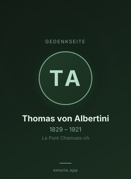 Gedenkportrait von Thomas von Albertini