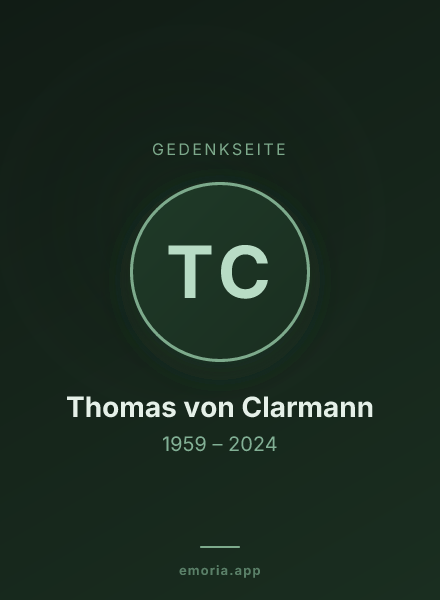 Gedenkportrait von Thomas von Clarmann