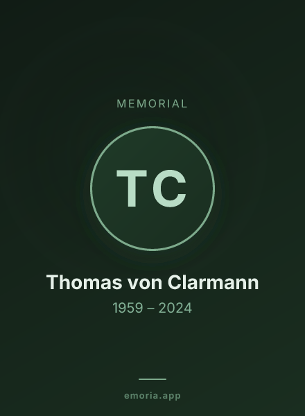Memorial portrait of Thomas von Clarmann