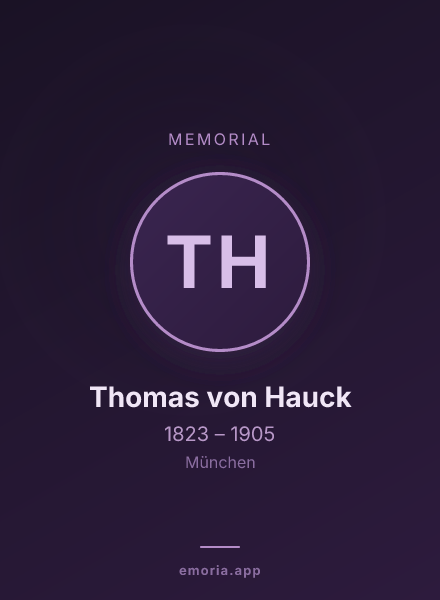 Memorial portrait of Thomas von Hauck