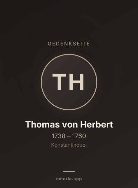 Gedenkportrait von Thomas von Herbert