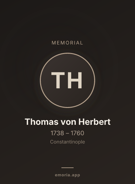 Memorial portrait of Thomas von Herbert