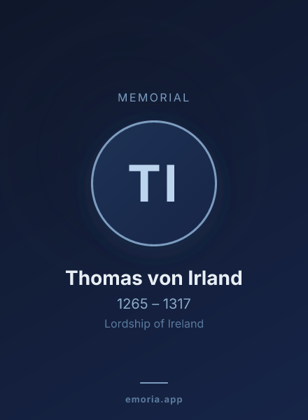 Memorial portrait of Thomas von Irland