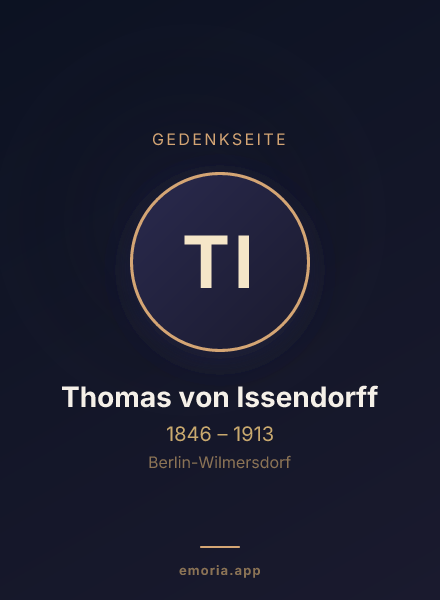 Gedenkportrait von Thomas von Issendorff