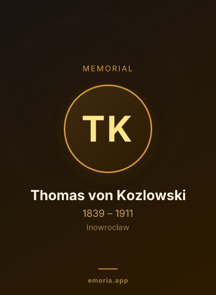 Memorial portrait of Thomas von Kozlowski