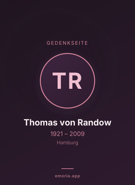 Gedenkportrait von Thomas von Randow
