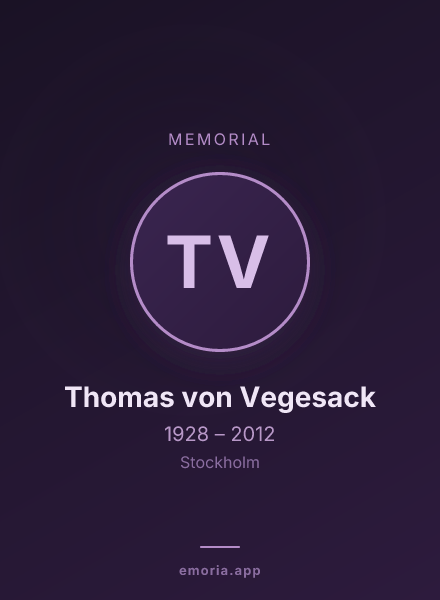 Memorial portrait of Thomas von Vegesack