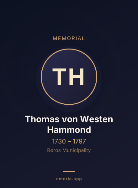Memorial portrait of Thomas von Westen Hammond