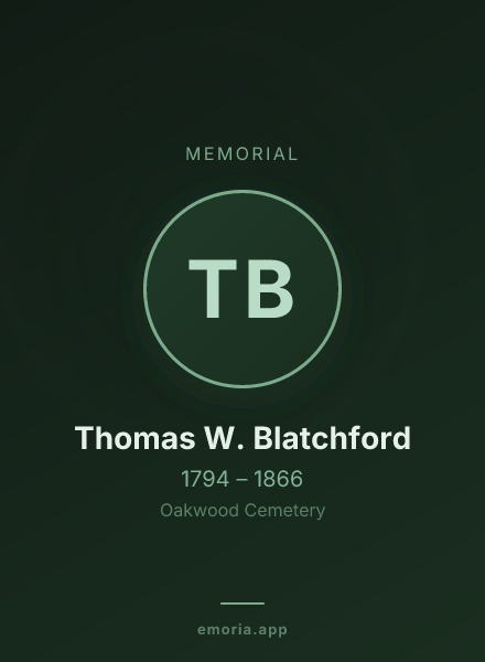Memorial portrait of Thomas W. Blatchford