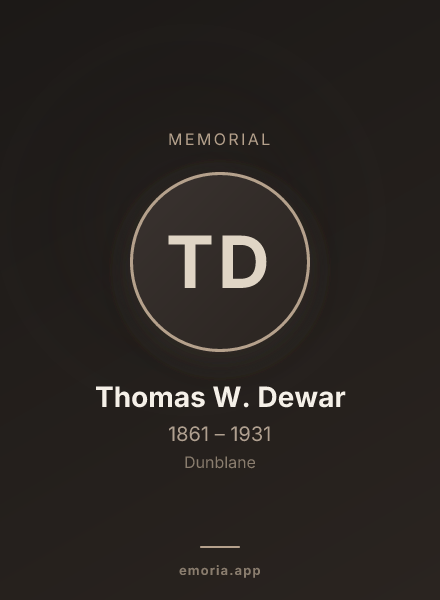Memorial portrait of Thomas W. Dewar