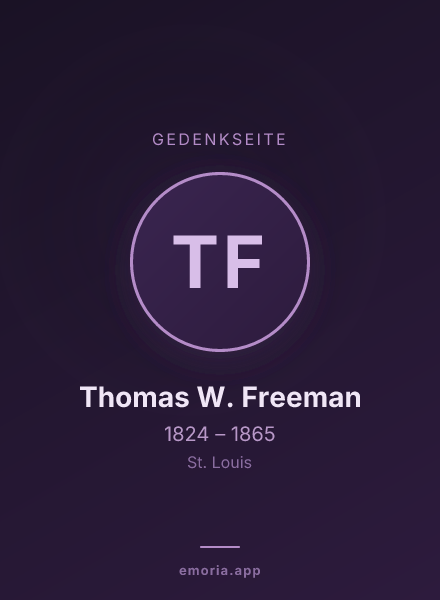 Gedenkportrait von Thomas W. Freeman