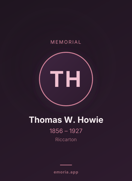 Memorial portrait of Thomas W. Howie