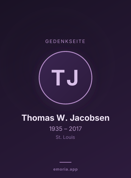 Gedenkportrait von Thomas W. Jacobsen