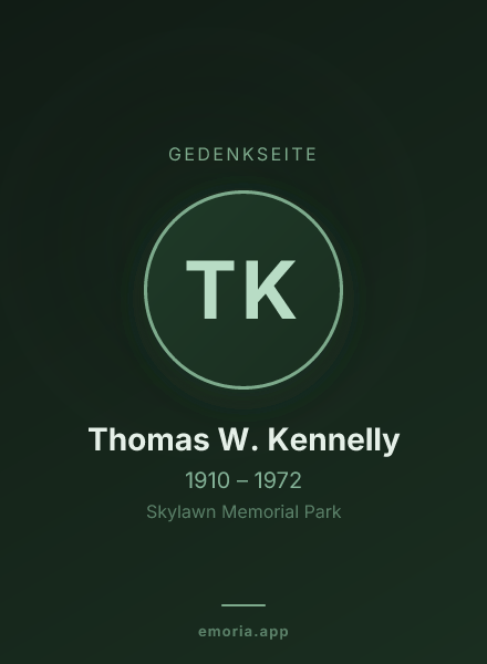 Gedenkportrait von Thomas W. Kennelly