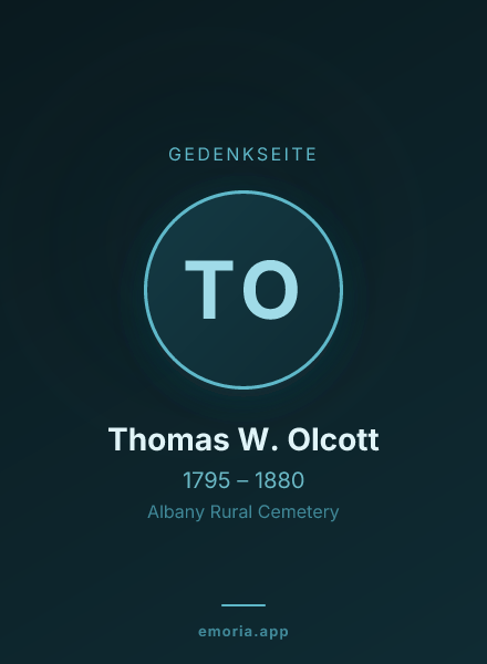 Gedenkportrait von Thomas W. Olcott