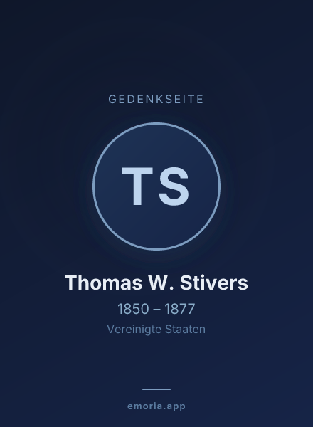 Gedenkportrait von Thomas W. Stivers