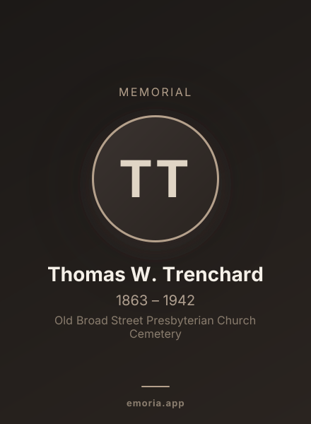 Memorial portrait of Thomas W. Trenchard