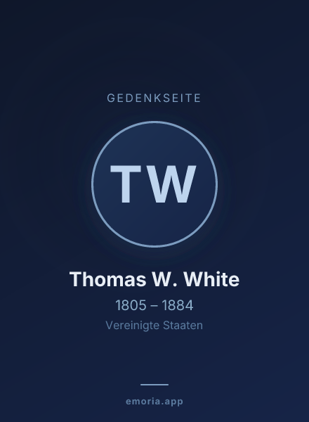 Gedenkportrait von Thomas W. White
