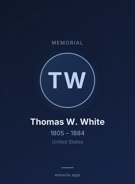 Memorial portrait of Thomas W. White