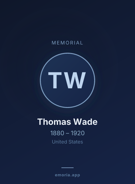 Memorial portrait of Thomas Wade