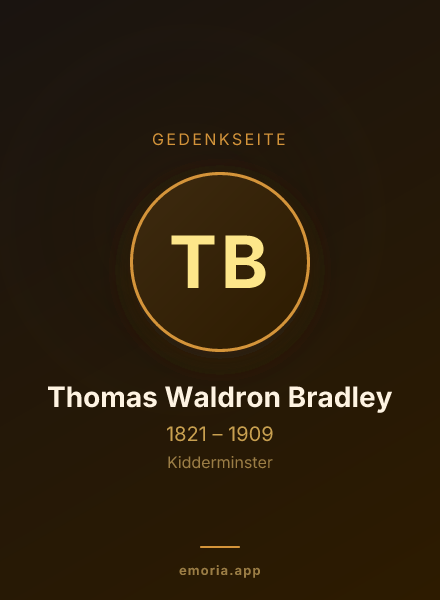 Gedenkportrait von Thomas Waldron Bradley