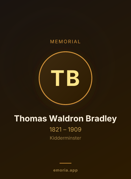 Memorial portrait of Thomas Waldron Bradley