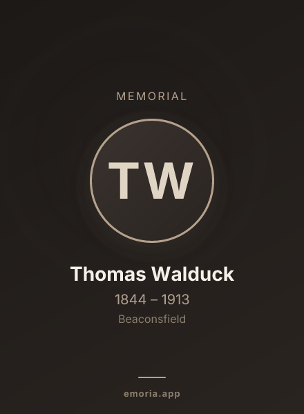 Memorial portrait of Thomas Walduck